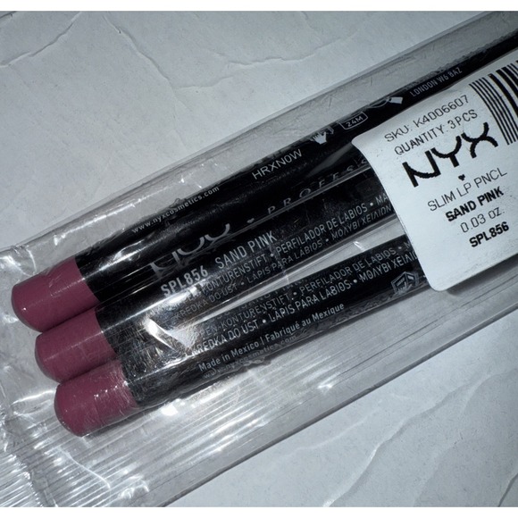 NYX Slim Lip Pencil In SAND PINK X 3 NEW - Picture 1 of 5